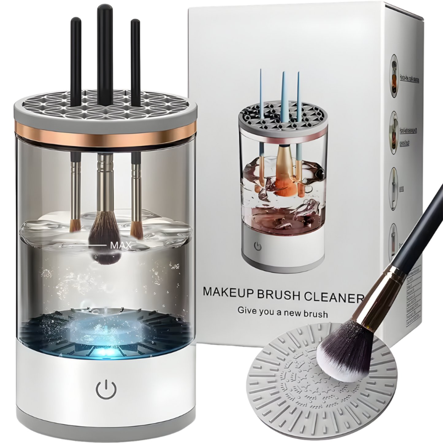 Máquina limpiadora eléctrica de brochas de maquillaje