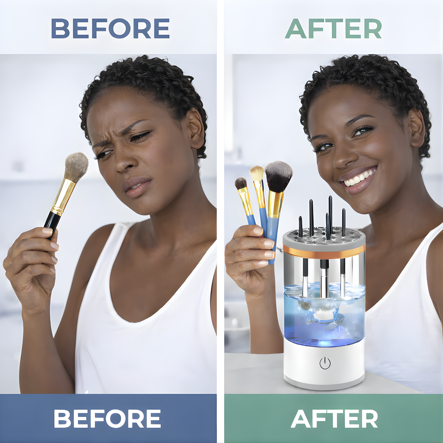 Máquina limpiadora eléctrica de brochas de maquillaje