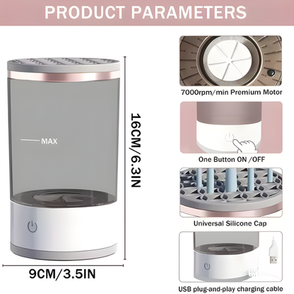 Máquina limpiadora eléctrica de brochas de maquillaje