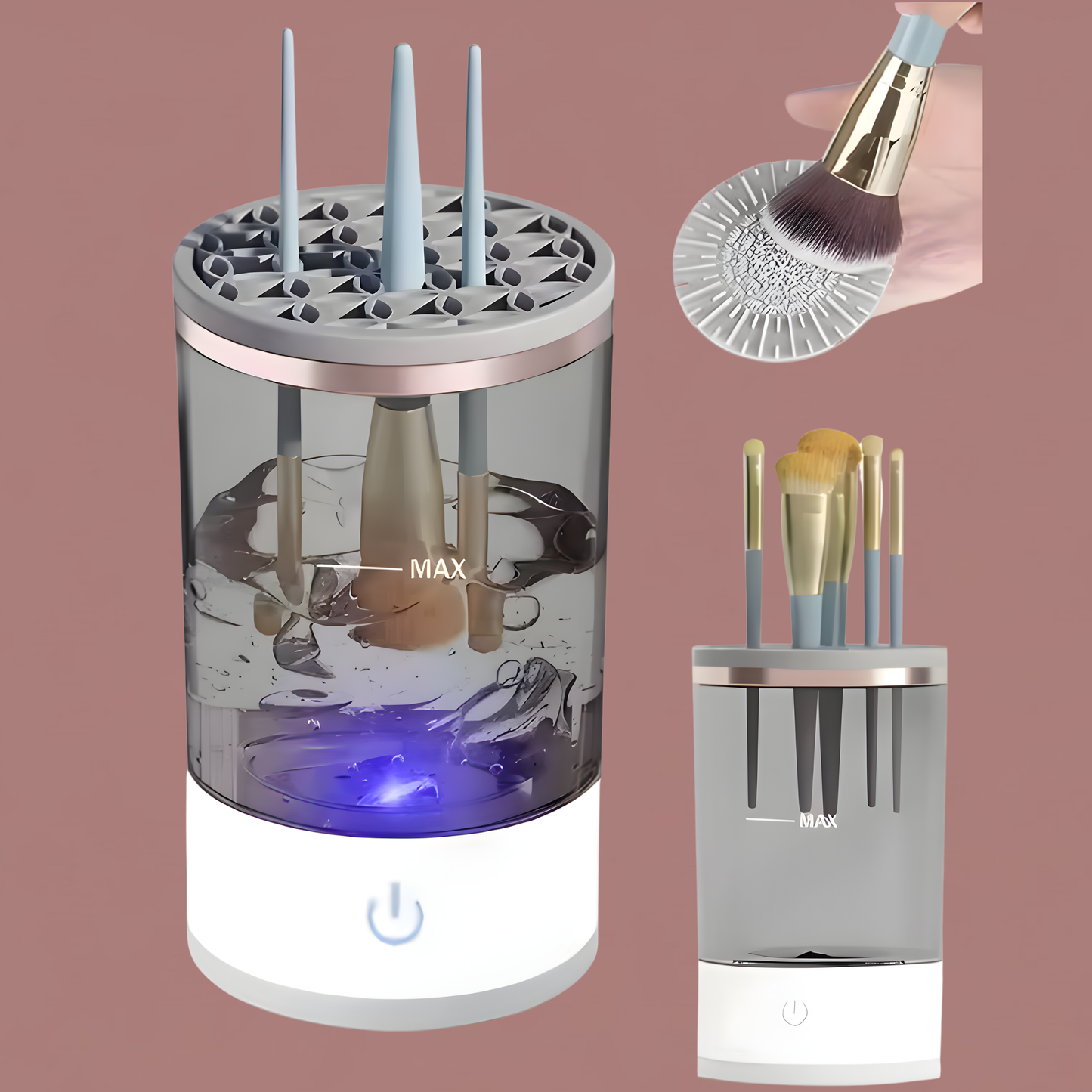 Máquina limpiadora eléctrica de brochas de maquillaje