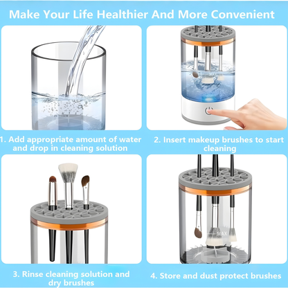 Máquina limpiadora eléctrica de brochas de maquillaje