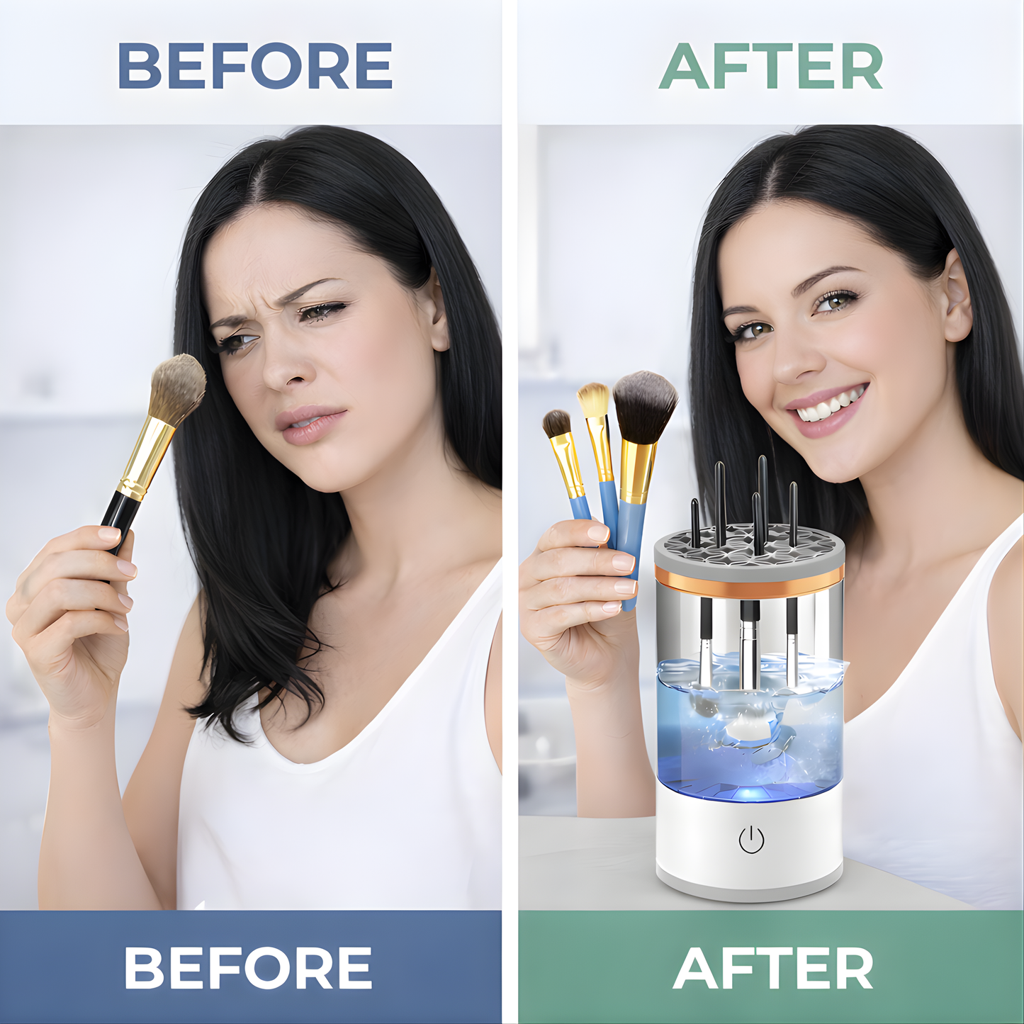Máquina limpiadora eléctrica de brochas de maquillaje